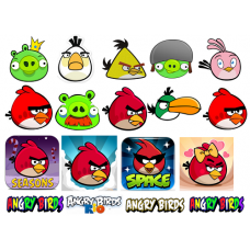 Картинки на водорастворимой бумаге - Angry Birds
